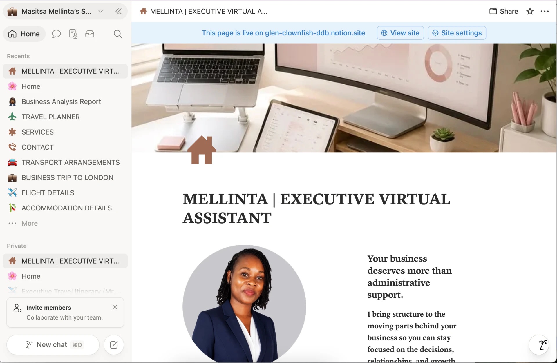 An organized professional workspace