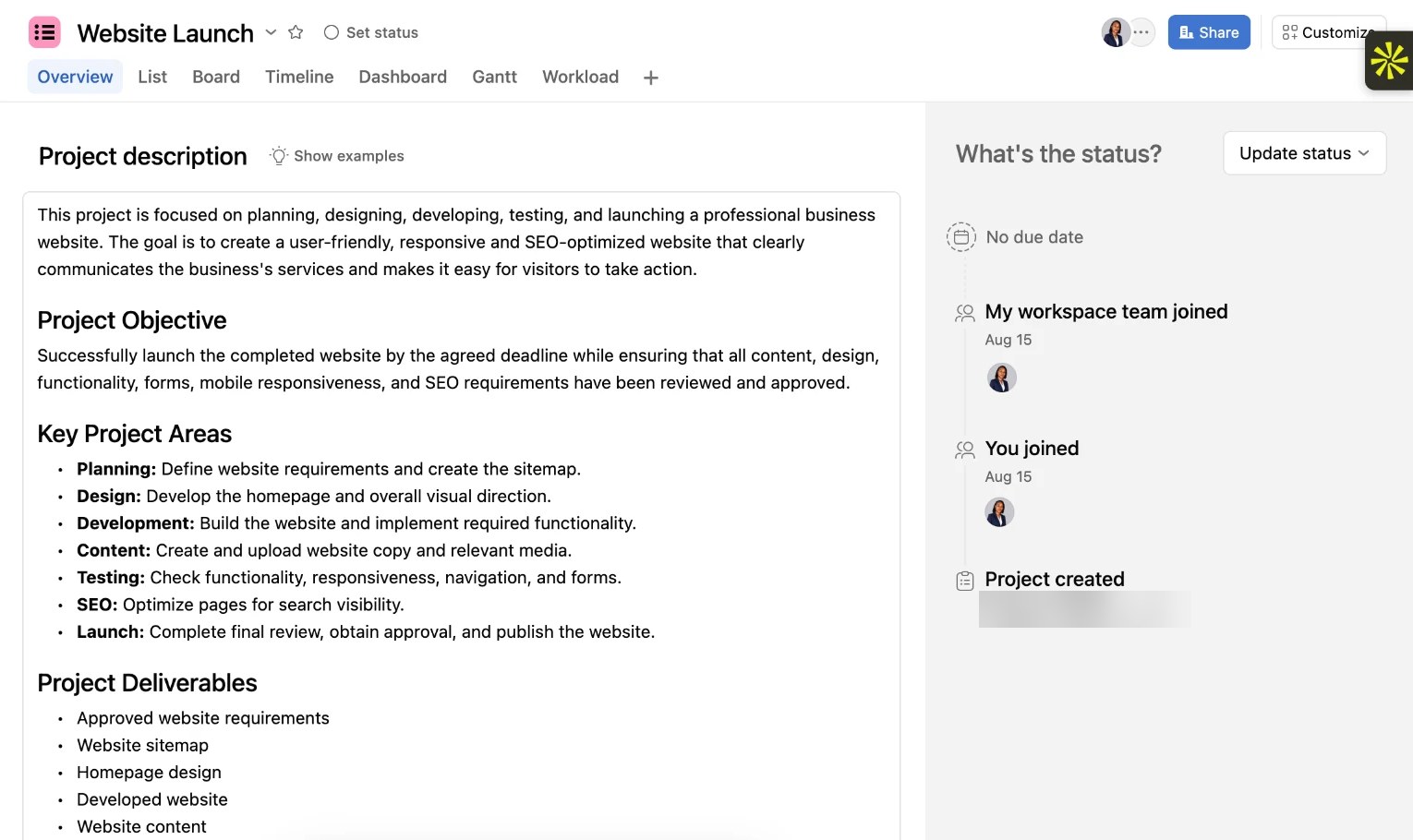 Website launch planning